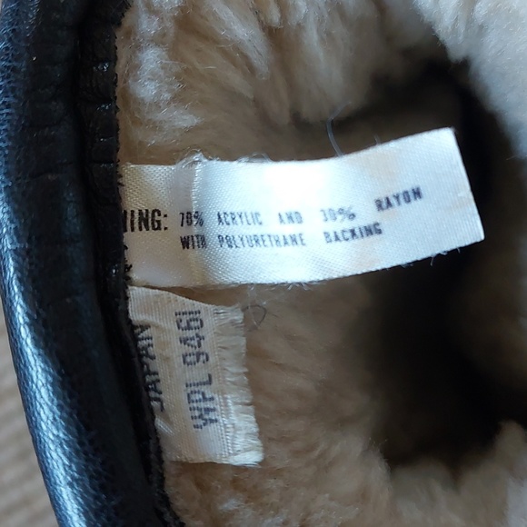 Vintage Leather Fur Lined Mittens - Picture 8 of 8